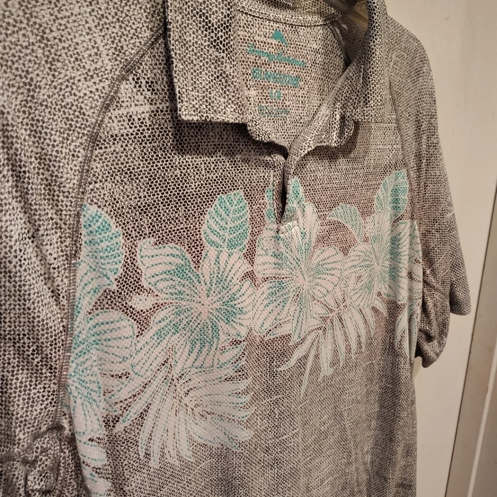 Tommy Bahama Men's Island Zone Across The Fronds Wicking Golf Polo Sz L Beach